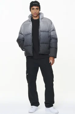 Pegador Tunis Faded Puffer Jacket Dark Grey