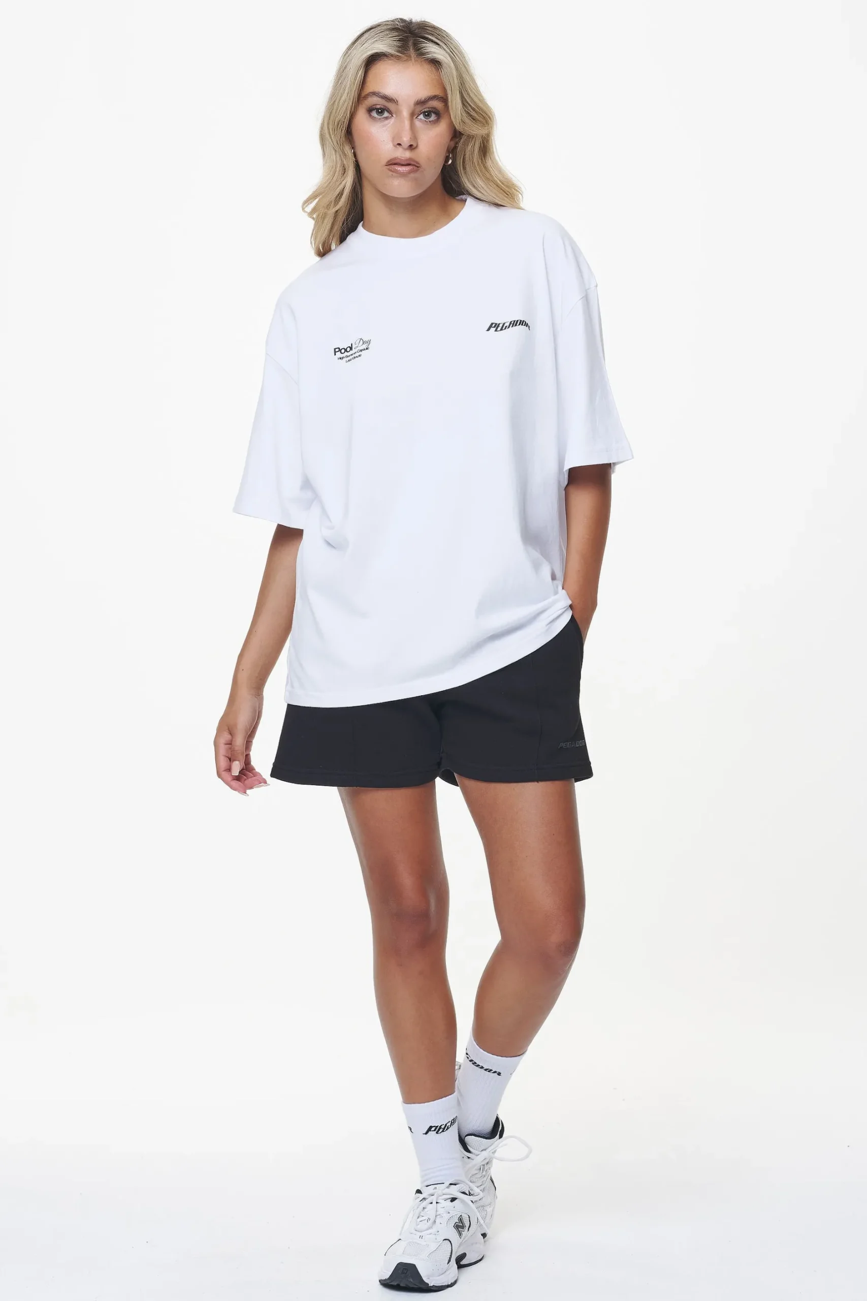 Pegador Umbria High Waisted Shorts Black Gum