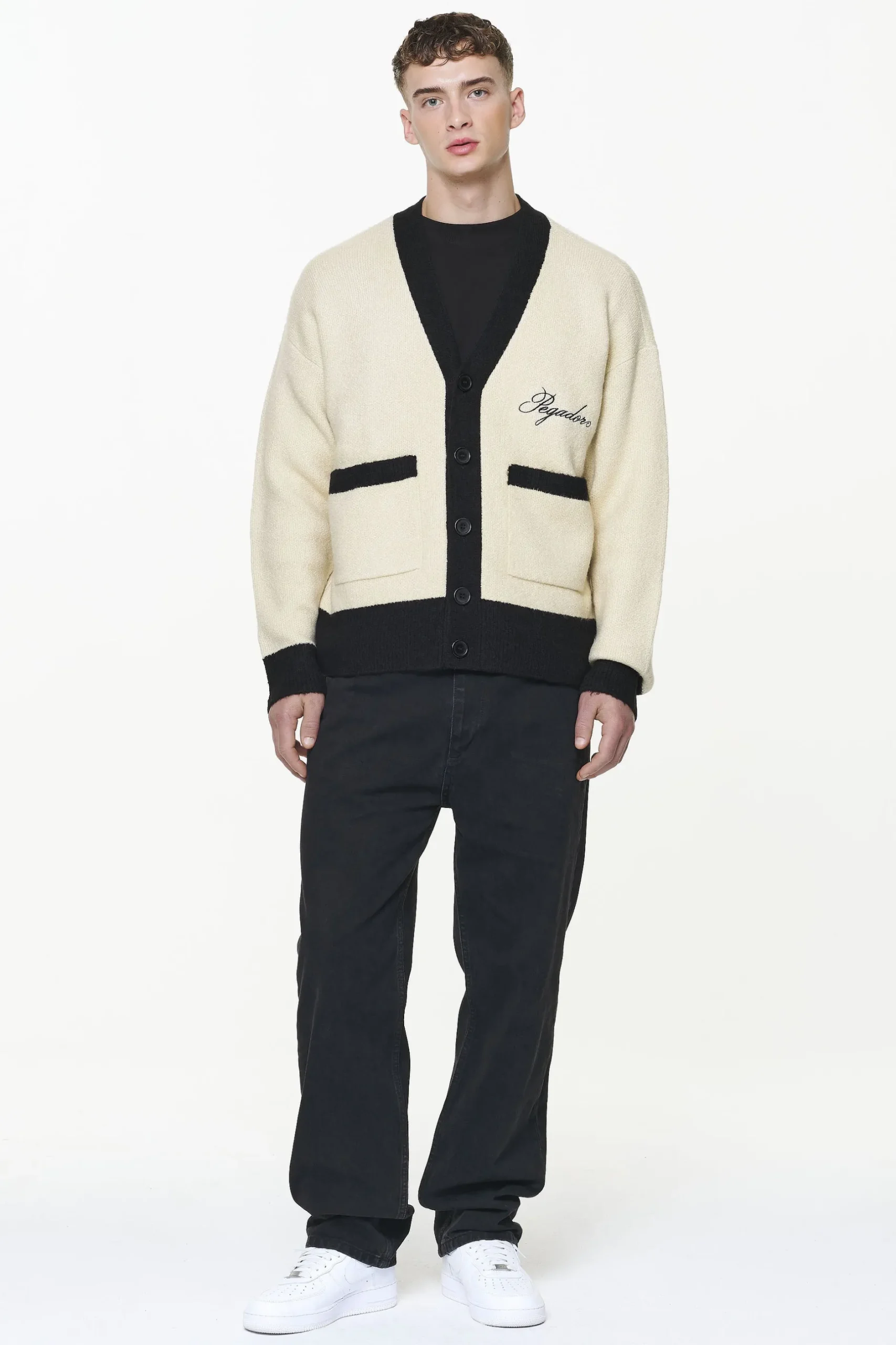 Pegador Unio Knit Cardigan Onyx Black Kingdom Beige
