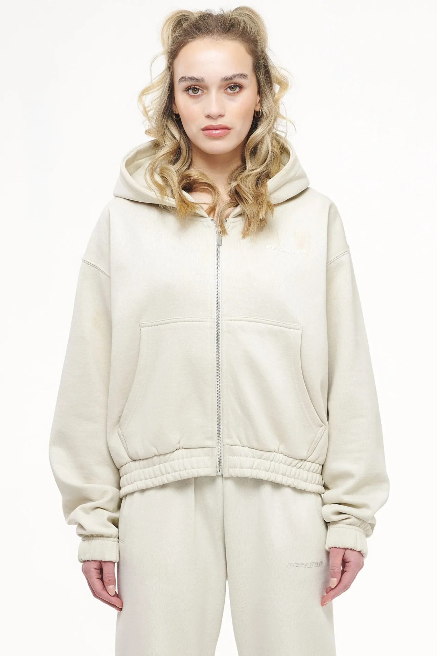 Pegador Valinda Cropped Zip Hoodie