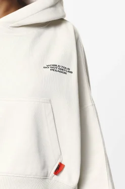 Pegador Vrena Oversized Cropped Hoodie Washed Salty Cream