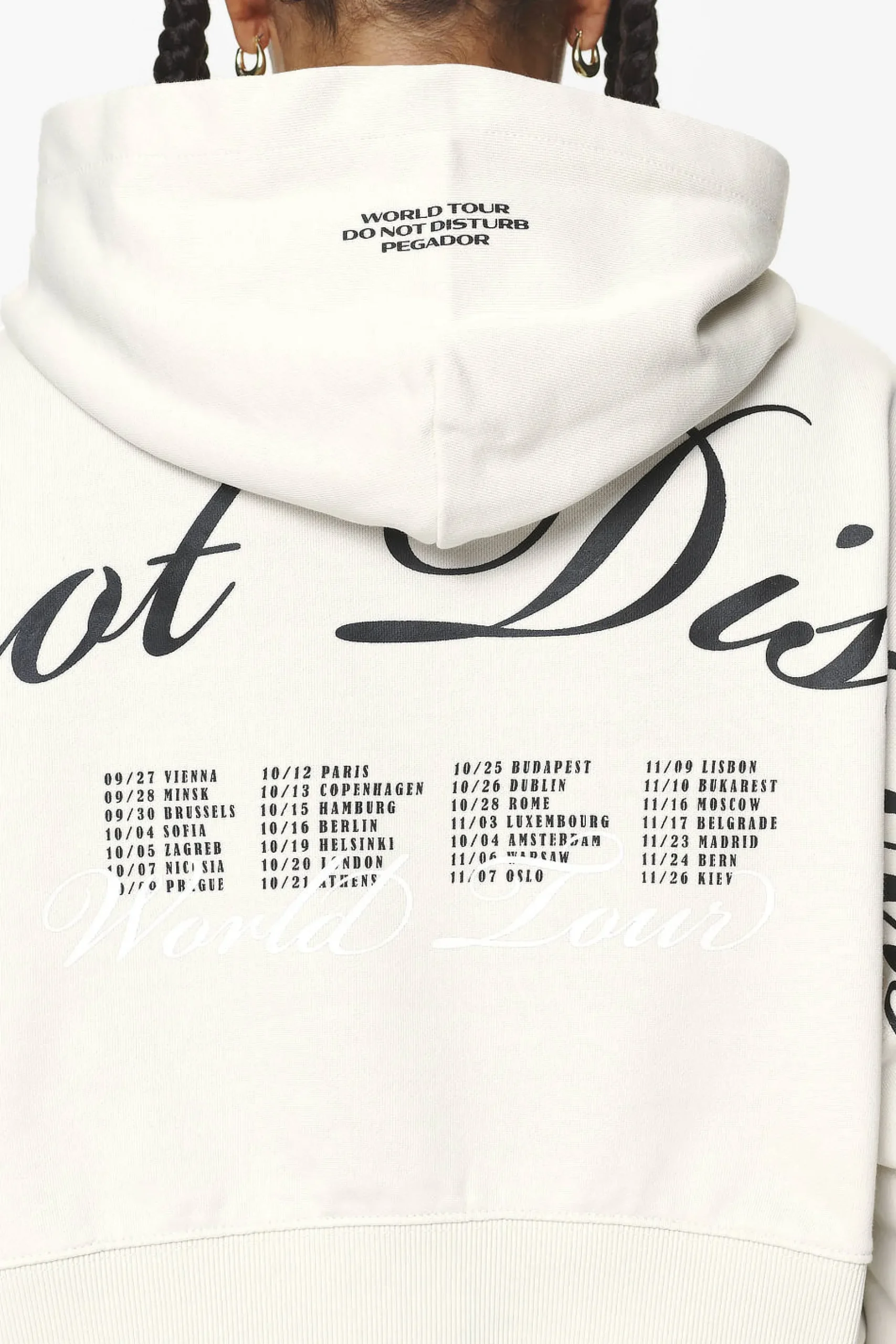 Pegador Vrena Oversized Cropped Hoodie Washed Salty Cream