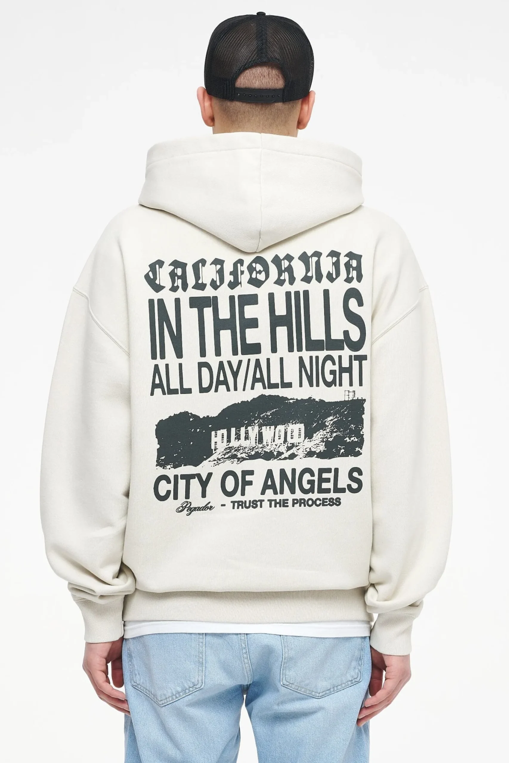 Pegador Wallace Oversized Hoodie Vintage Washed Angels Cream