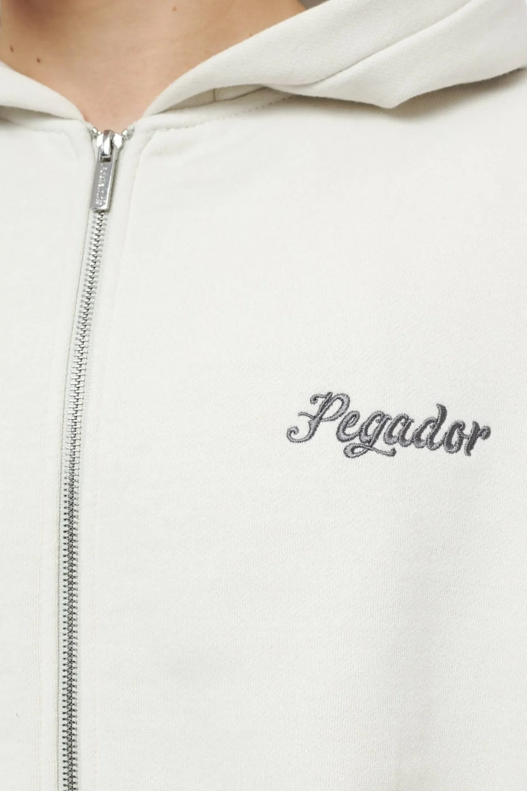 Pegador West Oversized Sweat Jacket Vintage Washed Angels Cream