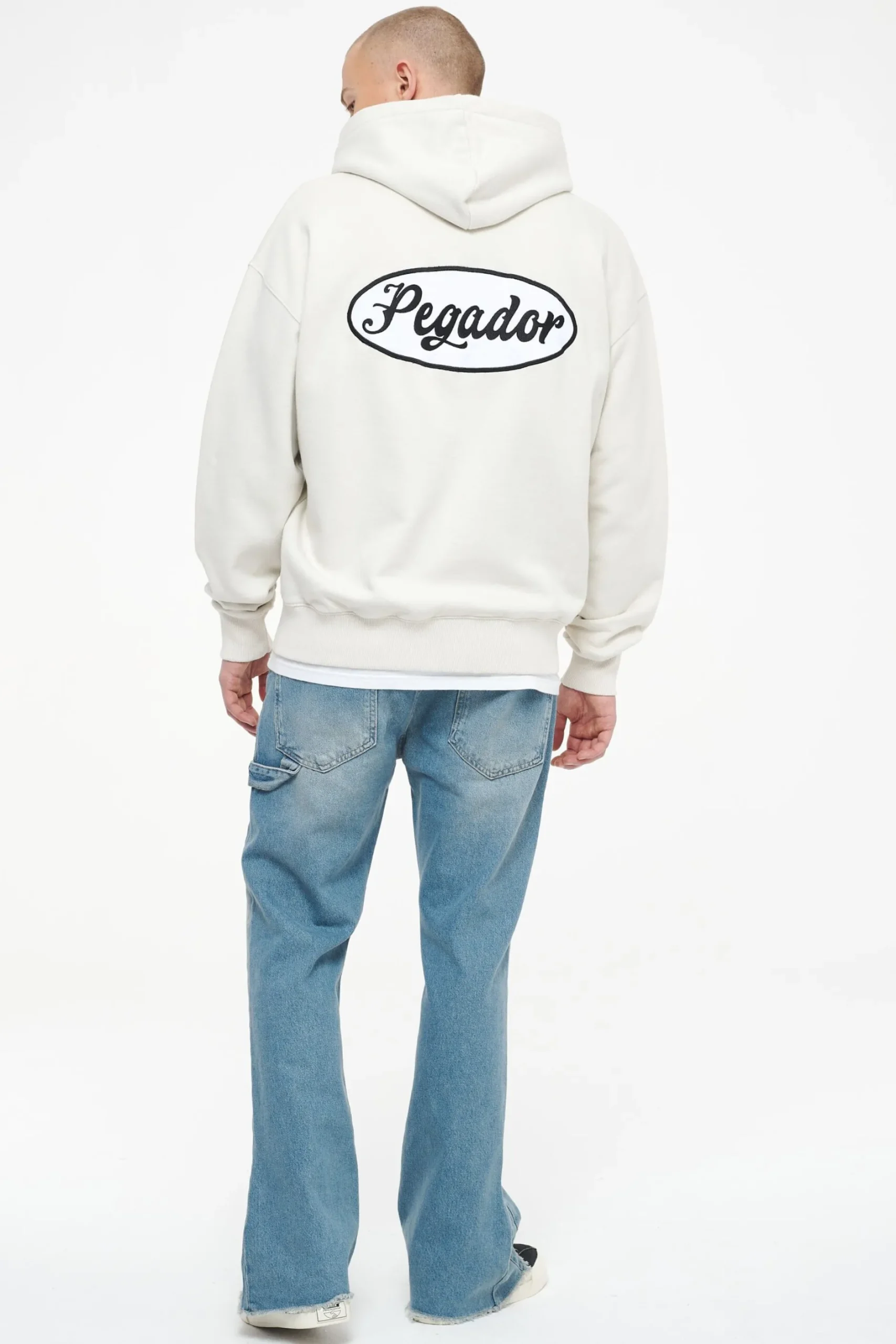 Pegador West Oversized Sweat Jacket Vintage Washed Angels Cream