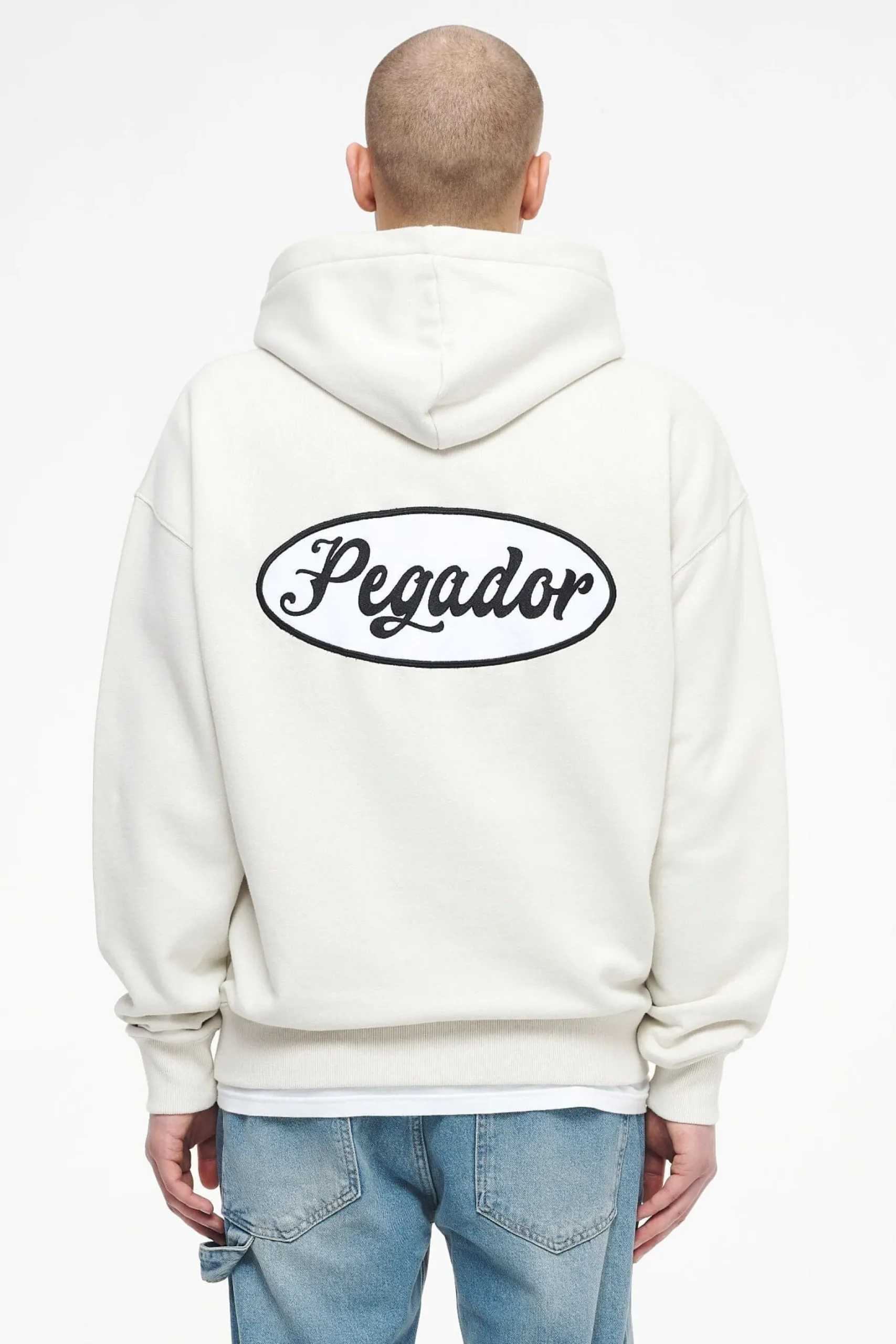 Pegador West Oversized Sweat Jacket Vintage Washed Angels Cream