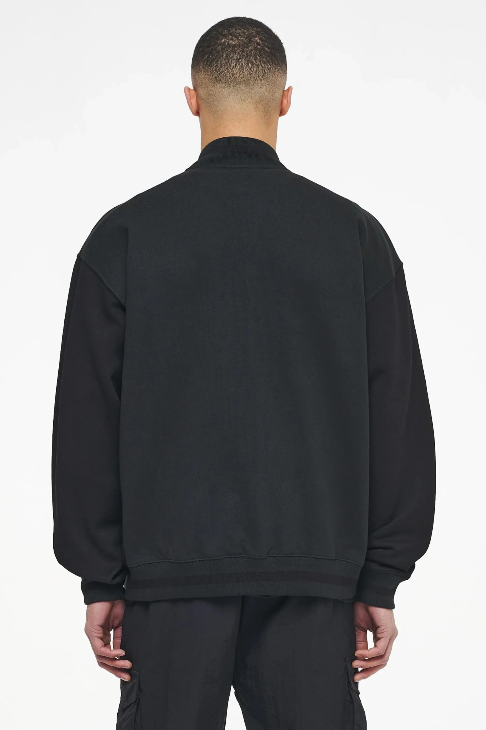 Pegador Whitney Varsity Jacket Washed Black Ink Black