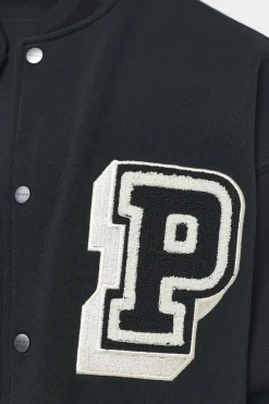 Pegador Whitney Varsity Jacket Washed Black Ink Black