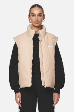 Pegador Wilton Cropped Oversized Vest Safari Sand