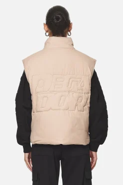 Pegador Wilton Cropped Oversized Vest Safari Sand