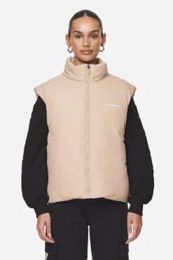 Pegador Wilton Cropped Oversized Vest Safari Sand