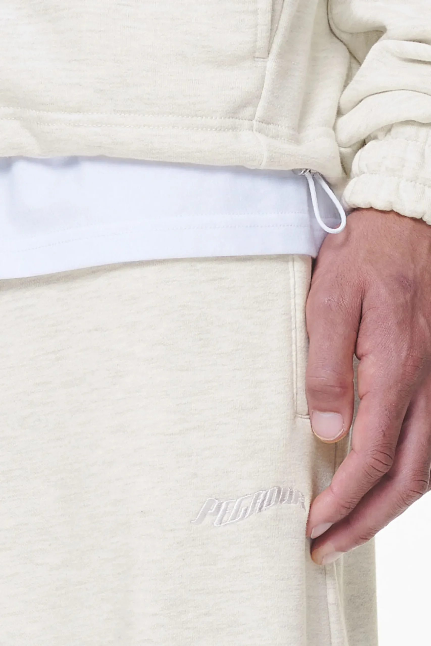Pegador Winds Terry Heavy Sweat Pants Cream Melange
