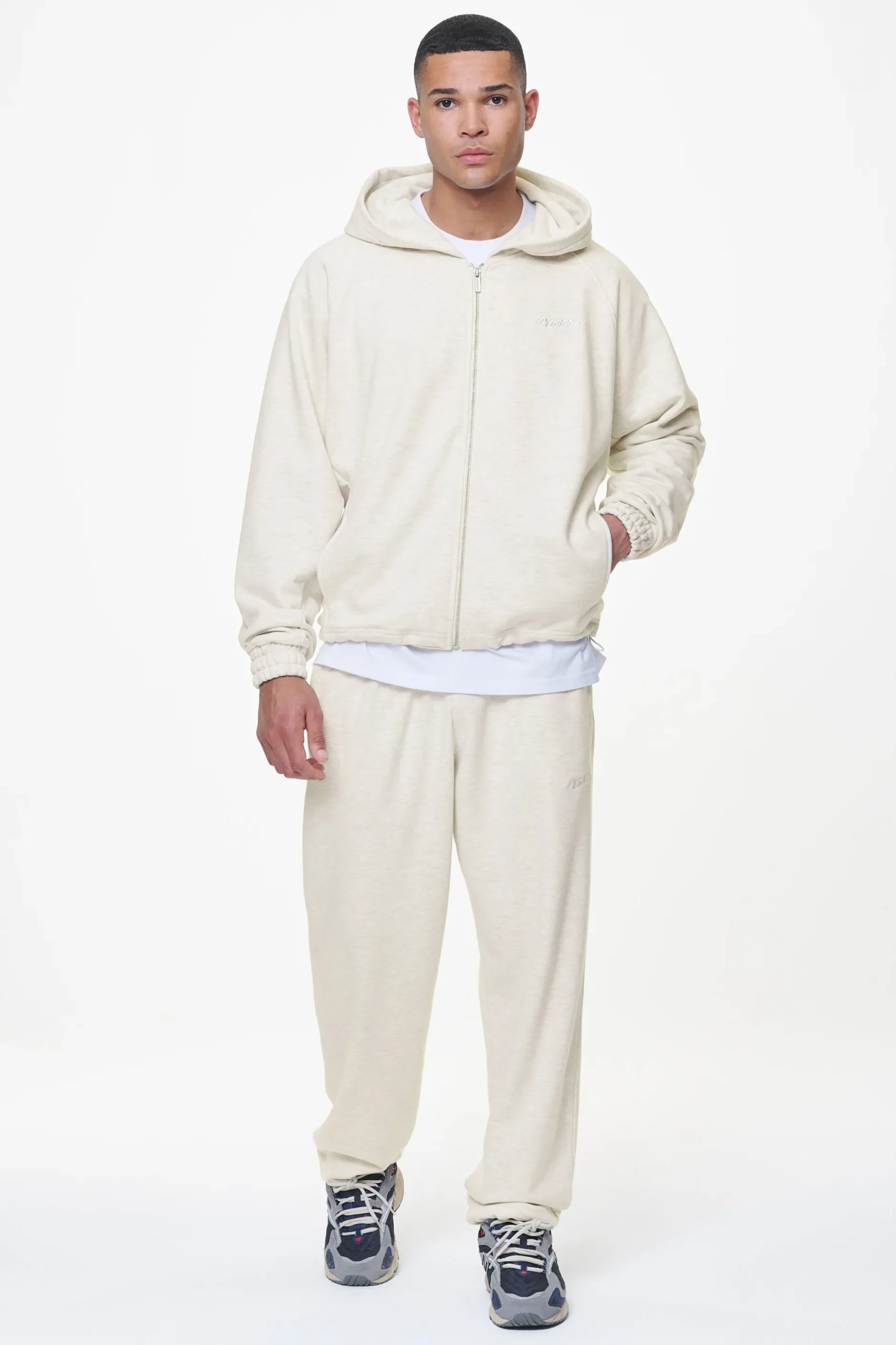 Pegador Winds Terry Raglan Sweat Jacket Cream Melange