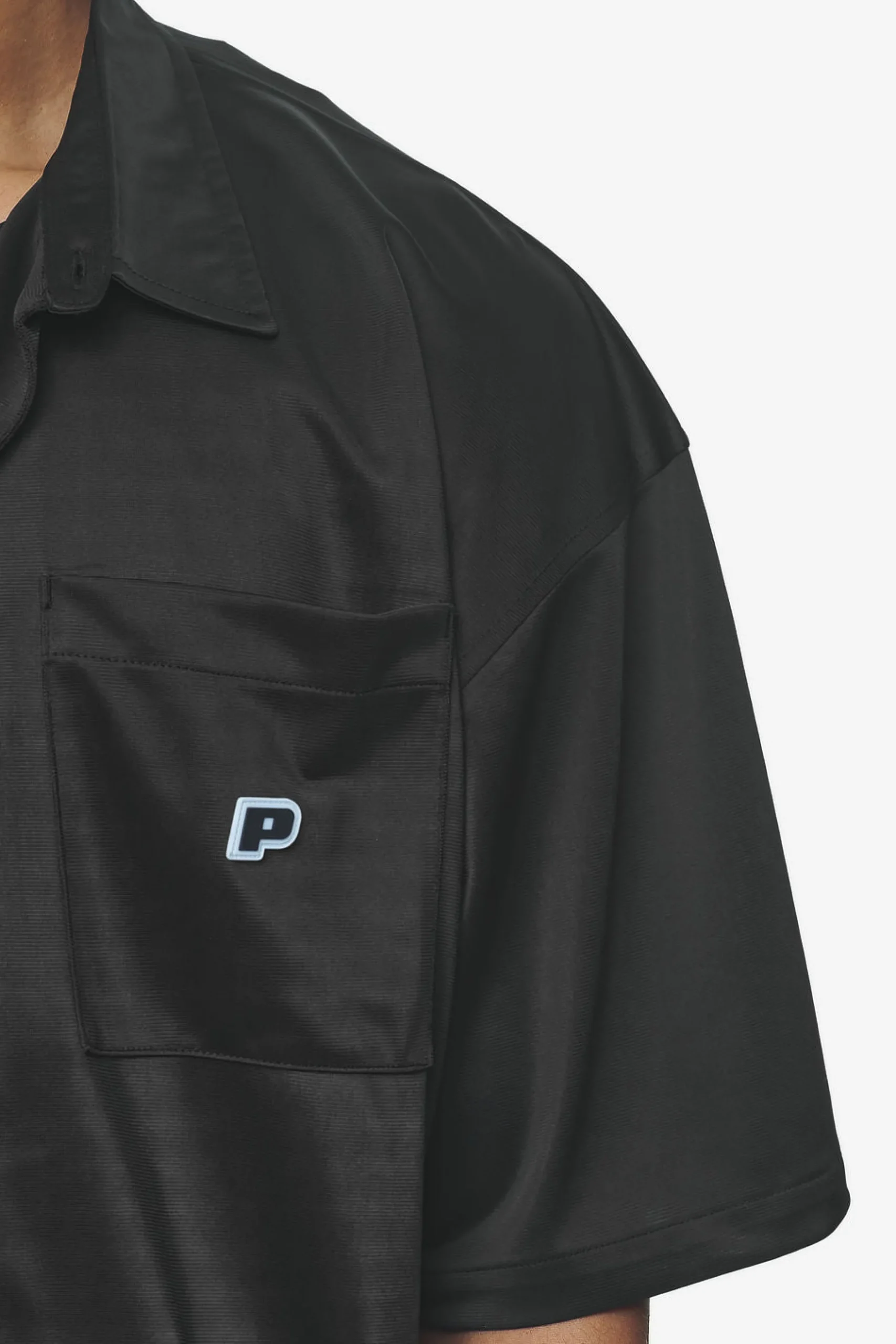 Pegador Zeno Boxy Shirt Black Baby Blue