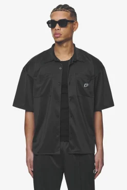 Pegador Zeno Boxy Shirt Black Baby Blue