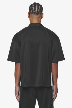 Pegador Zeno Boxy Shirt Black Baby Blue