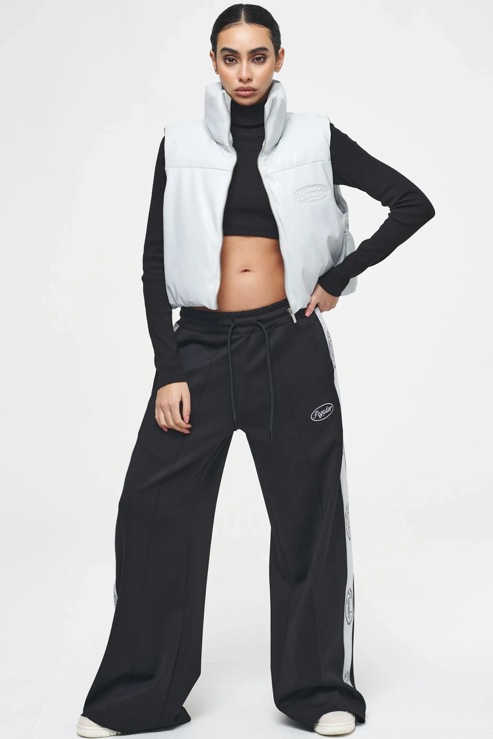 Pegador Zito Cropped Faux Leather Vest